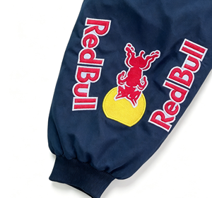 Chaqueta Bomber Azul Marino para Hombre Red Bull, Cortavientos, con Cierre, Estilo Deportivo, con Logotipo Estampado y Marca en la Manga - Product Image 5