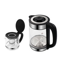 Bouilloire électrique Offre Spéciale de 2,2 L Samovar Double théière turque ensemble de théière noire sans Bpa bouilloires en verre avec théière de 1,0 L