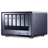NASync DXP6800 Pro, NAS de bureau 6 baies, processeur Intel I5 1235u 10 cœurs, 8 Go de RAM DDR5, stockage en réseau