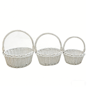Panier de rangement haut multifonction en rotin PP tressé blanc écologique et durable HF0352 pour le shopping et les mariages - Product Image 5