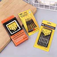 Lot de 6 outils multifonctionnels pour la réparation de montres, tournevis, cartes d'aspiration, outils de réparation d'ordinateurs et de téléphones portables - Vente en gros pour les magasins à 2 yuans