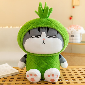 Peluche de <span class=keywords><strong>Gato</strong></span> Tabby de Dibujos Animados de 23/40 cm, Juguete de Peluche con Capucha, Panda, Rana, Conejo, Disfraz de Animal, Regalo para Niños para Cumpleaños - Product Image 2