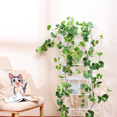 แถบใบแปะก๊วยสีเขียวทำจากลวด