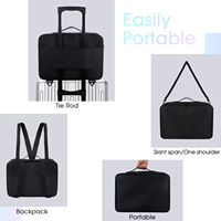 Étui de maquillage en Nylon professionnel bandoulière réglable sac cosmétique Portable pour ongles accessoires de coiffure stockage de maquillage