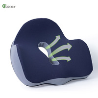 Coussin Ergonomique pour Coccyx en Forme de U, Rembourrage en Mousse à Mémoire de Forme, Respirant, Soulagement de la Pression, Conception Portable, Housse Amovible et Lavable
