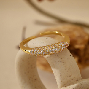 AR046 Ensemble de bagues de promesse ajustables en argent sterling 925 plaqué, avec zircon, style vintage, pour femme - Product Image 5