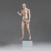Maniquí Masculino Articulado Realista de Cuerpo Completo Multifuncional con Piel Mate Realista, Pose Ajustable y Articulaciones Móviles
