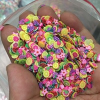 500g Zachte Polymeerklei Fruitplakjes 5mm Klei Citroen Kiwi Druif Aardbei Fruitplakjes Sprinkles voor Slime DIY Nagels Benodigdheden