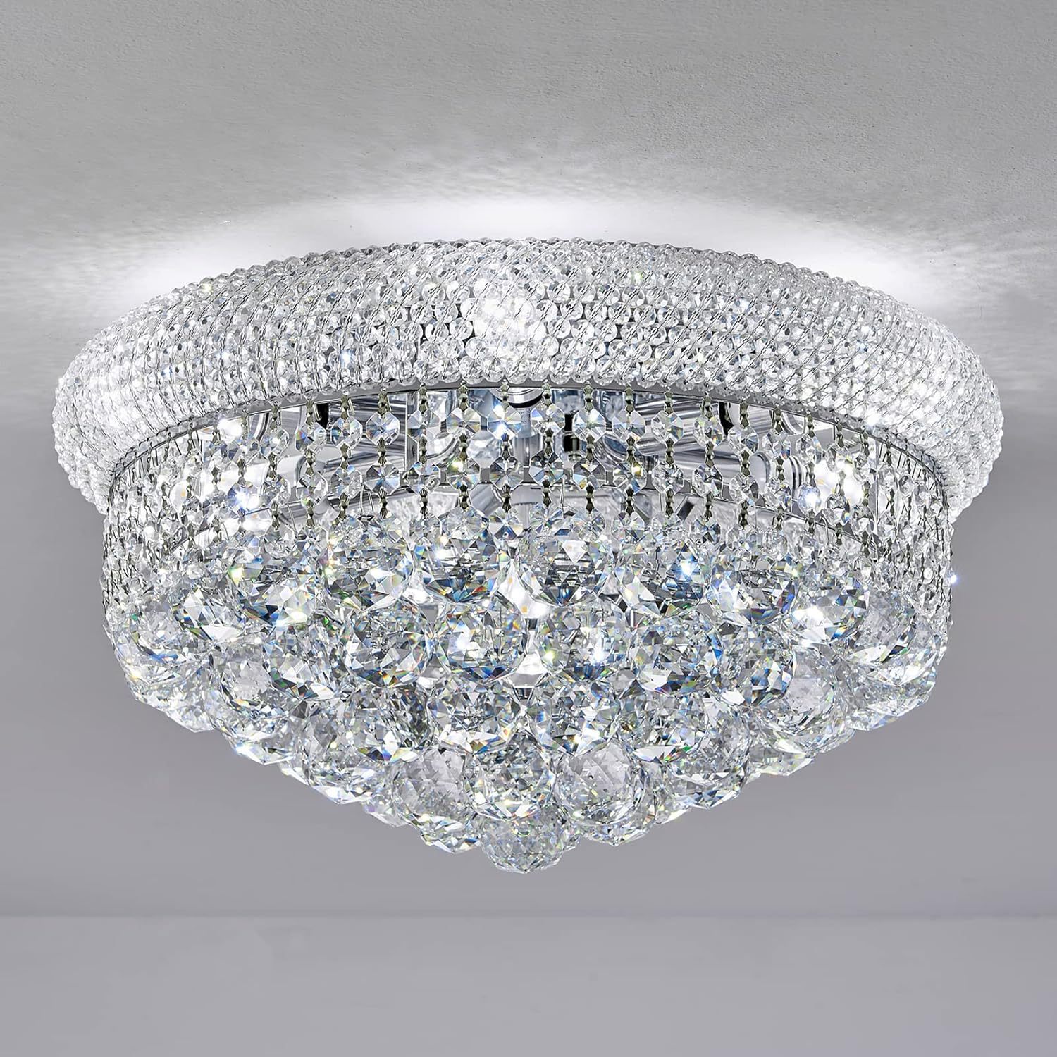 Modern Crystal LED Chandelier Decorative Ceiling Lighting for Hotel Church Restaurant Banquet Hall Project Indoor Lamp Fixture