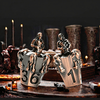 Ensemble de dés en métal Centaure 3D, dés polyédriques en alliage de zinc, jeu de dés de table RPG DND TRPG, 7 pièces, figurine fantastique
