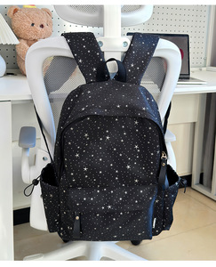 Custom Student <b>Backpack</b> School Bag New Style Star <b>Backpack</b> 20-35L Large Capacity Breathable Zipper Portable Oxford <b>Light</b> <b>Weight</b> - Product Image 5