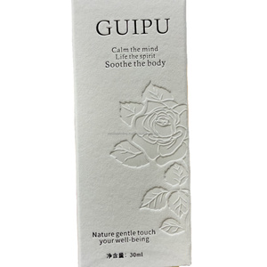 Custom Eco-Friendly Luxury Deep Debossed Rigid Recycled Coated Paper Matt Lamination Custom Logo <b>Box</b> for Candle Perfume Skincare - Product Image 1