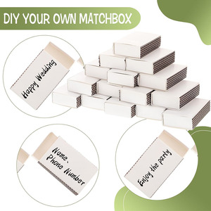 B390 contenitori vuoti fai da te supporto doppio lato percussore in bianco scatole di immagazzinaggio partita matrimonio Baby Shower Tea Party <span class=keywords><strong>scatola</strong></span> di fiammiferi - Product Image 6