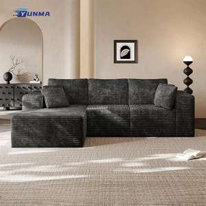 Hot <b>Sale</b> <b>L</b>-<b>Shape</b> Velvet Sectional <b>Sofa</b> Compressed Fabric Living Room Chaise Compression Modular <b>Sofa</b> Bed Memory Foam School Use - Product Image 6