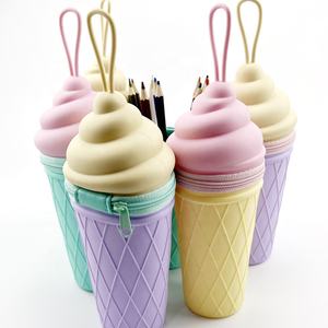 Estuche de Lápices de Silicona con Diseño de Helado, Personalizable, Marca <span class=keywords><strong>OKASA</strong></span>, para la Escuela y Oficina - Product Image 6