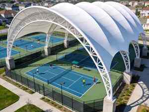 Cubierta de Membrana Tensada Prefabricada de Gran Envergadura, Estructura de Tela PVDF, Techo Exterior para Pista de Pádel/<span class=keywords><strong>Plaza</strong></span> - Product Image 3