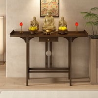 Mesa de Consola Ultrafina de Madera para Pasillo Estrecho con Cajón de Almacenamiento para Vestíbulo