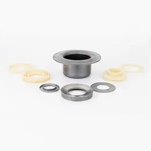 DTII 6306 Belt Conveyor Roller Idler Spare Parts Steel Bearing Housing Metal Cover With 7 Nylon Seals For Cement Industry