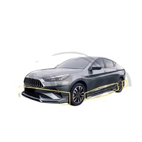 Kit carrosserie complet (lèvre de pare-chocs avant, diffuseur arrière, aileron de coffre, échappement) pour JAC Jiayue A5 (2020-2023) - Accessoire de tuning