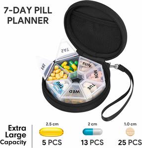 Pastillero de 7 Compartimentos, Organizador de Pastillas de Diseño Personalizado para 7 Días, Mini Pastillero - Product Image 3