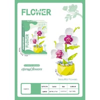 2025 nuevo modelo bloque de construcción conjunto de bloques de construcción de flores varios bloques de construcción de flores hermoso regalo fábrica al por mayor