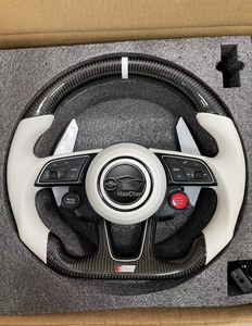 Volant sport à fond plat en Alcantara de qualité supérieure pour <span class=keywords><strong>Audi</strong></span> A3 A4 A5 A6 C7 C8 <span class=keywords><strong>Q3</strong></span> Q5 RS3 RS4 <span class=keywords><strong>S</strong></span> <span class=keywords><strong>Line</strong></span> - Pièces intérieures - Product Image 1