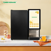 Máquina Dispensadora de Bebidas Frías con Pantalla LED Grande de 21.5 Pulgadas, Sistema IoT con Wifi Integrado, Dispensador de Jugo y Sirope para Uso Comercial