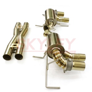 Gran oferta de escape de titanio para <span class=keywords><strong>Ferrari</strong></span> <span class=keywords><strong>Ff</strong></span>/F12 Berlinetta/812 Superfast <span class=keywords><strong>V12</strong></span> X-pipe eje con válvula silenciador trasero Catback escape - Product Image 4