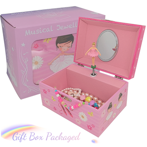 Boîte à bijoux musicale classique Jakos Factory Ballerina pour filles, boîte de rangement personnalisée, boîte à musique, cadeau <span class=keywords><strong>d</strong></span>'anniversaire - Product Image 3