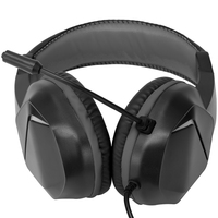 Produit tendance en gros Casque de jeu filaire Casque d'écoute en cuir PU avec microphone 2 en 1 antibruit pour ordinateur PC