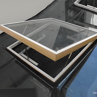 Fenêtres et portes en aluminium pour maisons, grand puits de lumière coulissant avec verre blindé, auvent en aluminium, toit à double vitrage