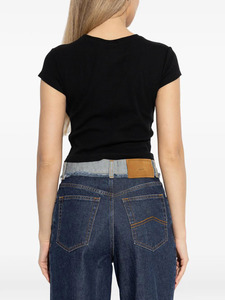 Camiseta Leduo Personalizada para Mujer, de Alta Calidad, a Cuadros, Cuello Redondo, Manga Corta, para Uso Diario - Product Image 3
