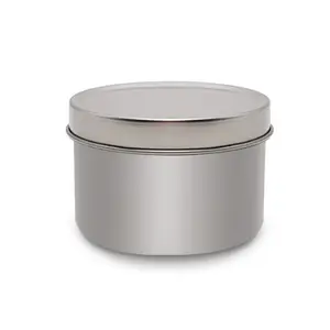 Custom Thee Tin Ronde 50Ml 2Oz Metalen Blikken Wit Zwart Goud Kleur Thee Blikjes