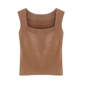 Nuovo filo collo quadrato biancheria intima calda senza anelli in acciaio, reggiseno senza indossare, tazza mezza fissa, può essere sottobosco, gilet da donna