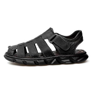 Custom Logo Handmade Genuine Leather Upper Platform Flat <b>Sandals</b> for Men Men <b>Sandals</b> Men's Leather <b>Sandals</b> - Product Image 2