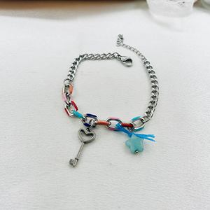 <span class=keywords><strong>Pulseras</strong></span> <span class=keywords><strong>de</strong></span> Acero Inoxidable con Cierre <span class=keywords><strong>de</strong></span> Corazón, Cadena Colorida, Joyería, Collar <span class=keywords><strong>de</strong></span> Marca <span class=keywords><strong>Uno</strong></span> Heart <span class=keywords><strong>De</strong></span> <span class=keywords><strong>50</strong></span> España, Venta al por Mayor - Product Image 4