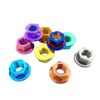 Écrou à bride hexagonale en titane, couleur anodisée, alliage de titane GR5, écrous de suspension en titane pour moto modifiée