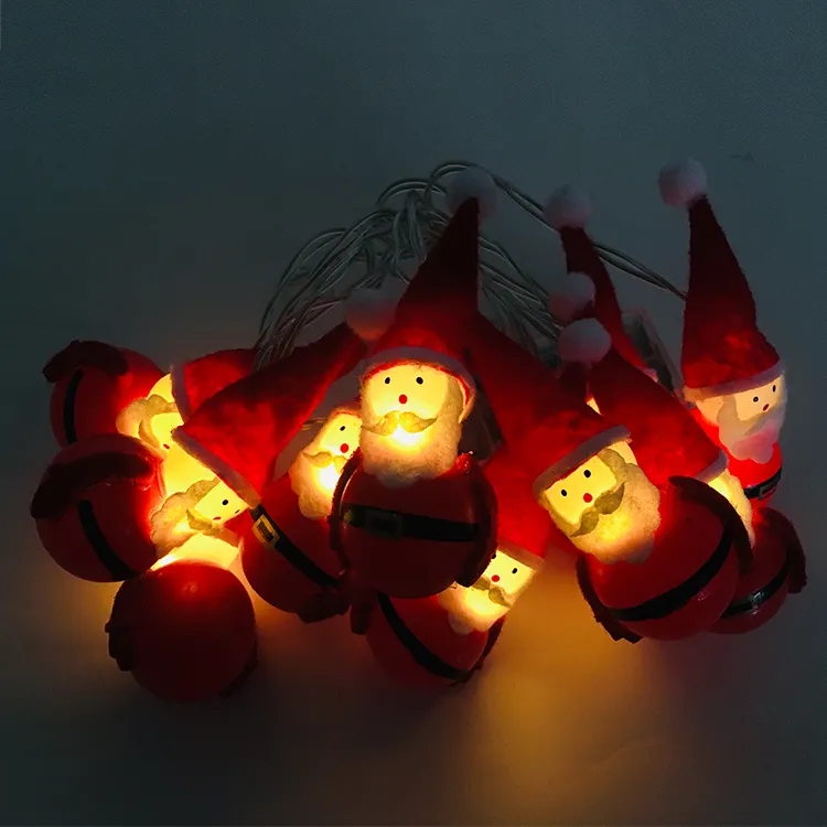 Christmas Decoration Red Mini Santa Led String Bulb Lights Outdoor