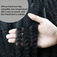 Prix de gros Aurasilva Extensions de cheveux synthétiques en fibre haute température, non inflammables, à boucles crépues, en queue de cheval, trame simple, pour crochet