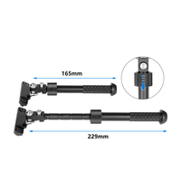 Alliage d'aluminium Rotation à 360 degrés Rétractable Split Tactical Bipods Adjustable Hunting Bipods