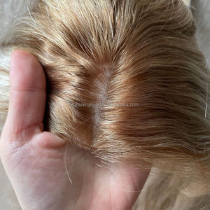 Topper Kosher en Cheveux Humains Vierges Non Traités, Ombré Brun Miel, avec Base en Soie Premium Personnalisée - Product Image 3