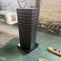 Torre de Exhibición Giratoria Profesional de Alta Resistencia para Joyería, Material MDF, 12''L x 12''W x 54''H, Estantes Starley