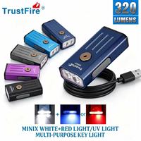 Lampe torche UV étanche IP66 Trustfire MINIX, rechargeable par USB, lampe de poche EDC, lampe torche LED portable pour l'extérieur