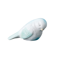 Décoration de jardin Petits oiseaux en céramique avec fleur Figurine d'oiseaux en céramique