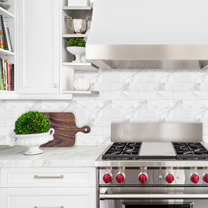 Распродажа, материалы для домашнего декора, самоклеящиеся, для очистки и наклеивания, белая мраморная плитка для метро - Product Image 3