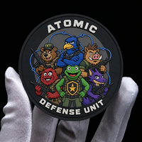 Badge moral en PVC souple à coudre, personnalisé OEM, directement de l'usine, avec logo créatif en forme de fleur pour sac, chapeau, T-shirt