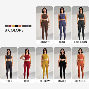 เสื้อชั้นในกีฬาไร้ตะเข็บสำหรับผู้หญิง แบบเรียบง่าย รองรับแรงกระแทกสูง สายไขว้ เหมาะสำหรับโยคะและการออกกำลังกาย ระบายอากาศได้ดี พร้อมโลโก้ด้านหน้า - Product Image 2