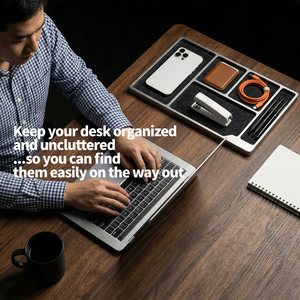 Organizador de Escritorio Elegante Honcam EDC, Bandeja Decorativa para Escritorio de 11.8X7.87 Pulgadas para Mesita de Noche o Cómoda, para Teléfono - Product Image 5