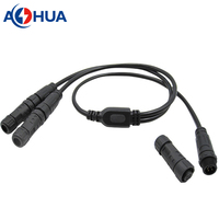 Connecteur étanche IP65 IP68 à 2 ou 3 broches pour module d'alimentation de lampadaire italien, câble d'extension mâle-femelle moulé, ODM OEM