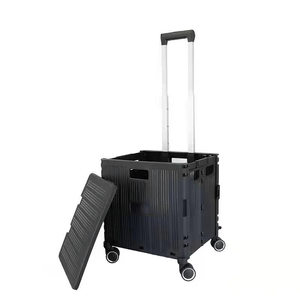 Nieuwe Plastic Klimtrap Opvouwbare Opvouwbare Auto 'S Supermarkt Bagage Camping Winkelwagentje <span class=keywords><strong>Trolley</strong></span> Met Hoes - Product Image 1